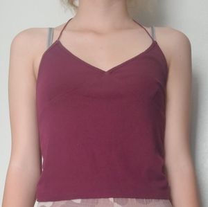 Burgundy crop top